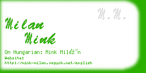 milan mink business card